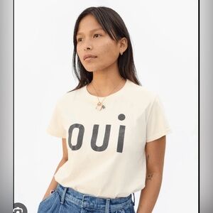 NWT CLARE. V Oui T-Shirt in Cream